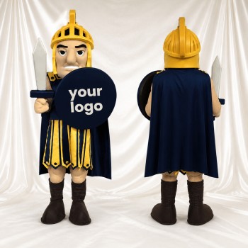 Round Shield Ancient Warrior Mascot Costume Full Body for Adults Museums