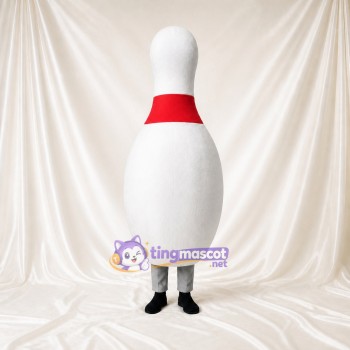 Quille de bowling blanche Costume de mascotte intégral pour adultes Événements