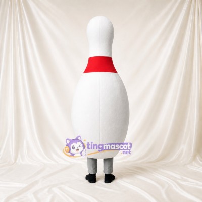 White Bowling Pin Mascot Costume Full Body for Adults Events