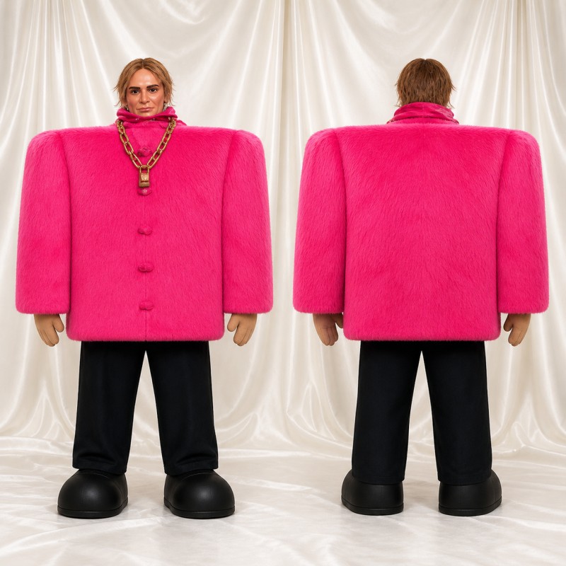 Fashion Jacket Mascot Costume Full Body for Adults Stage Events
