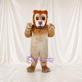 Lion Naturel Doux Costume de mascotte intégral pour adultes Zoos
