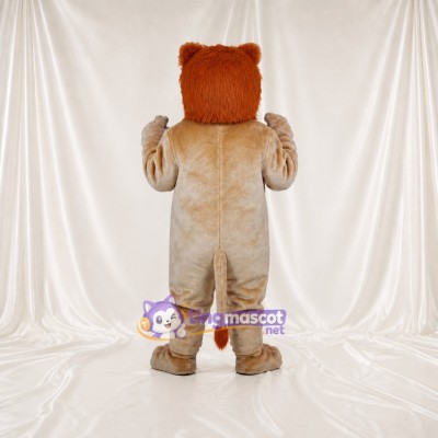 Soft Natural Lion Mascot Costume Full Body for Adults Zoos