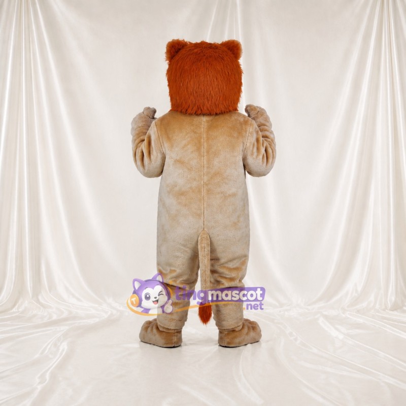 Soft Natural Lion Mascot Costume Full Body for Adults Zoos