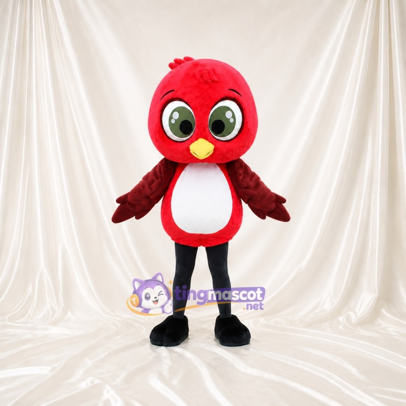 Red Bird Mascot Costume Full Body for Adults School Events