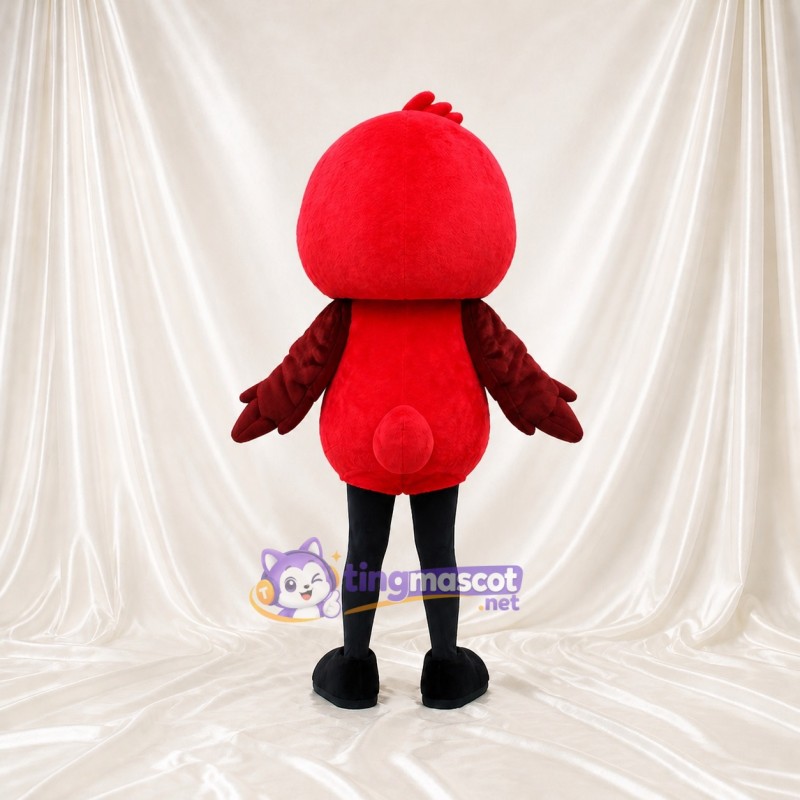 Red Bird Mascot Costume Full Body for Adults School Events