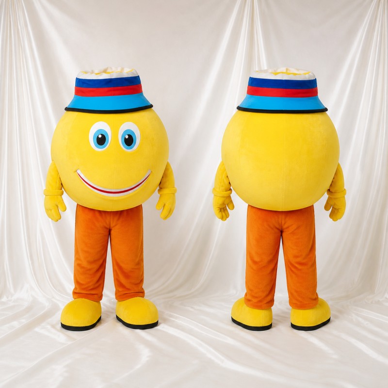 Round Character Mascot Costume Full Body for Adults School Events