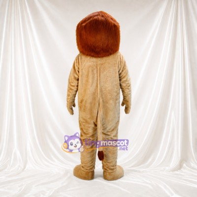 Dark Brown Lion Mascot Costume Full Body for Adults Zoos