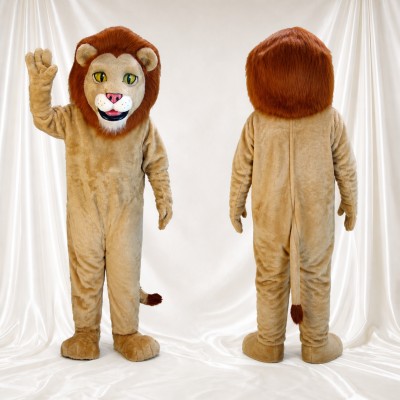 Dark Brown Lion Mascot Costume Full Body for Adults Zoos