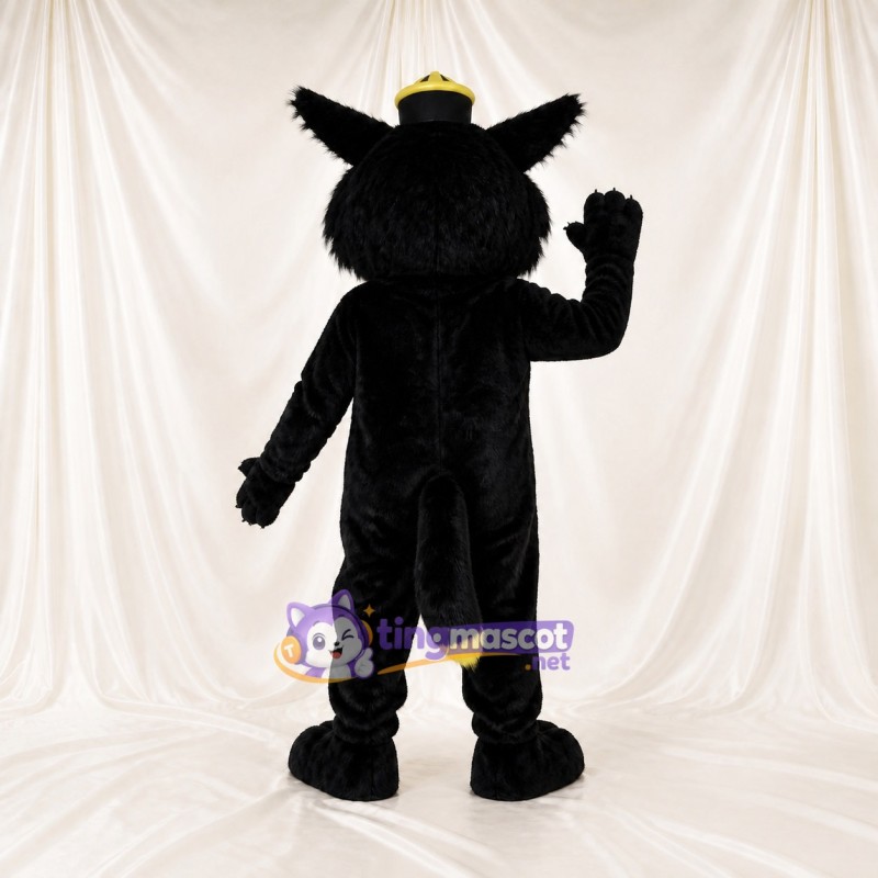 Black Cat Mascot Costume Full Body for Adults Sports Events