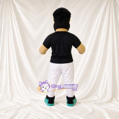 Black Athlete Mascot Costume Full Body for Adults Sports Events
