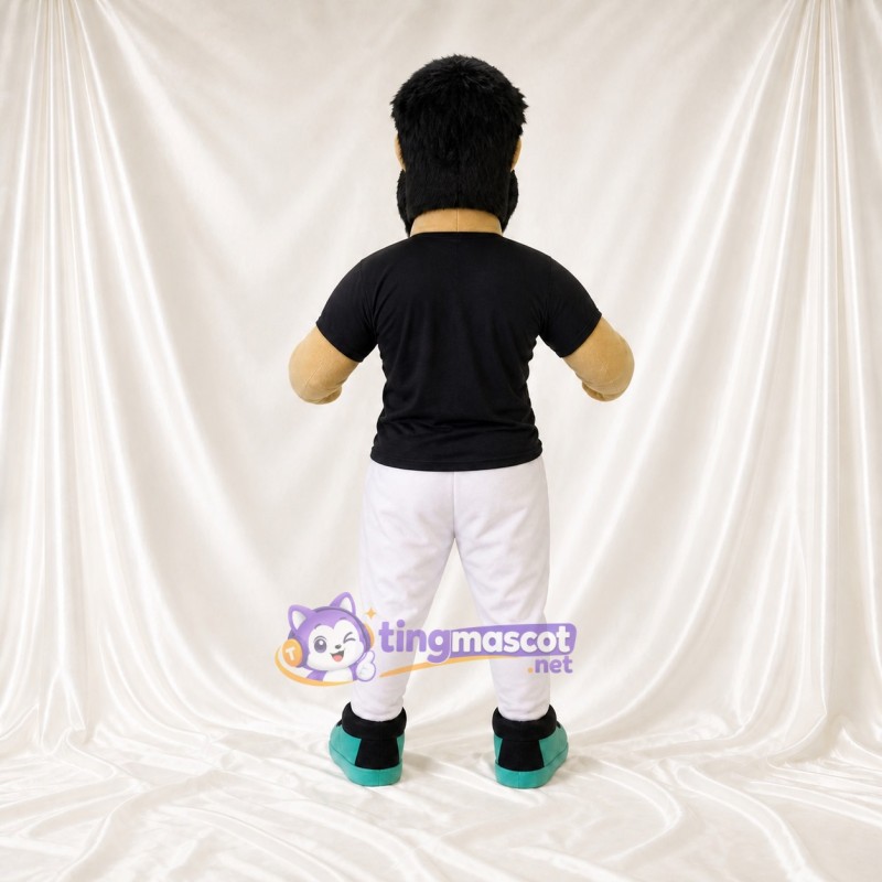 Black Athlete Mascot Costume Full Body for Adults Sports Events