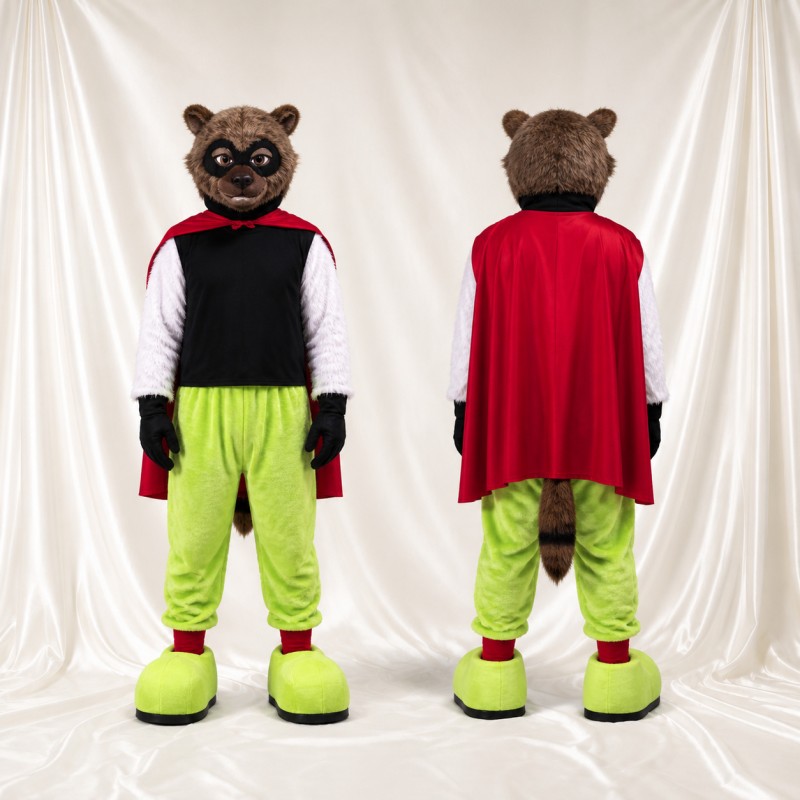 Héros Raton Laveur Costume de mascotte intégral pour adultes Événements caritatifs