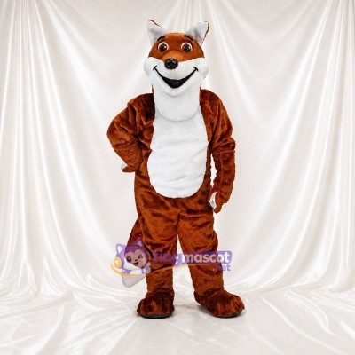 Renard au ventre blanc Costume de mascotte intégral pour adultes Événements scolaires