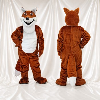 Renard au ventre blanc Costume de mascotte intégral pour adultes Événements scolaires