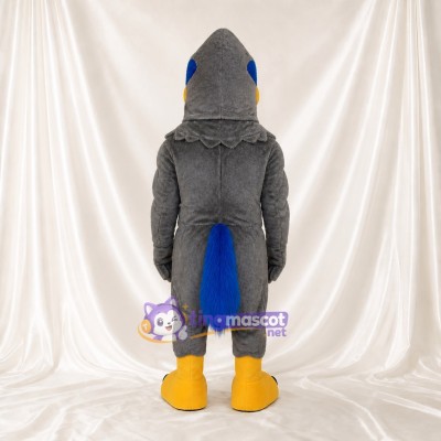 Gray Bird Mascot Costume Full Body for Adults Sports Events