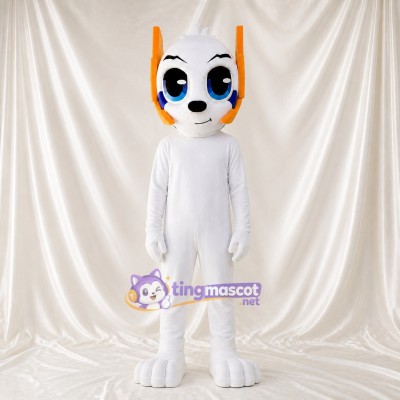 Robot Cat Mascot Costume Full Body for Adults Tech Events