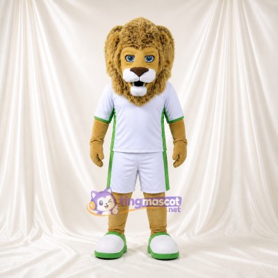 Lion athlète blanc Costume de mascotte intégral pour adultes Événements sportifs