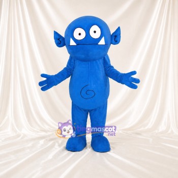 Extraterrestre bleu royal Costume de mascotte intégral pour adultes Événements scolaires