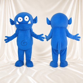 Extraterrestre bleu royal Costume de mascotte intégral pour adultes Événements scolaires