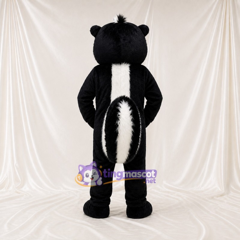 Black Skunk Mascot Costume Full Body for Adults School Events