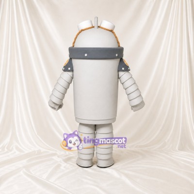 Silver Robot Mascot Costume Full Body for Adults School Events