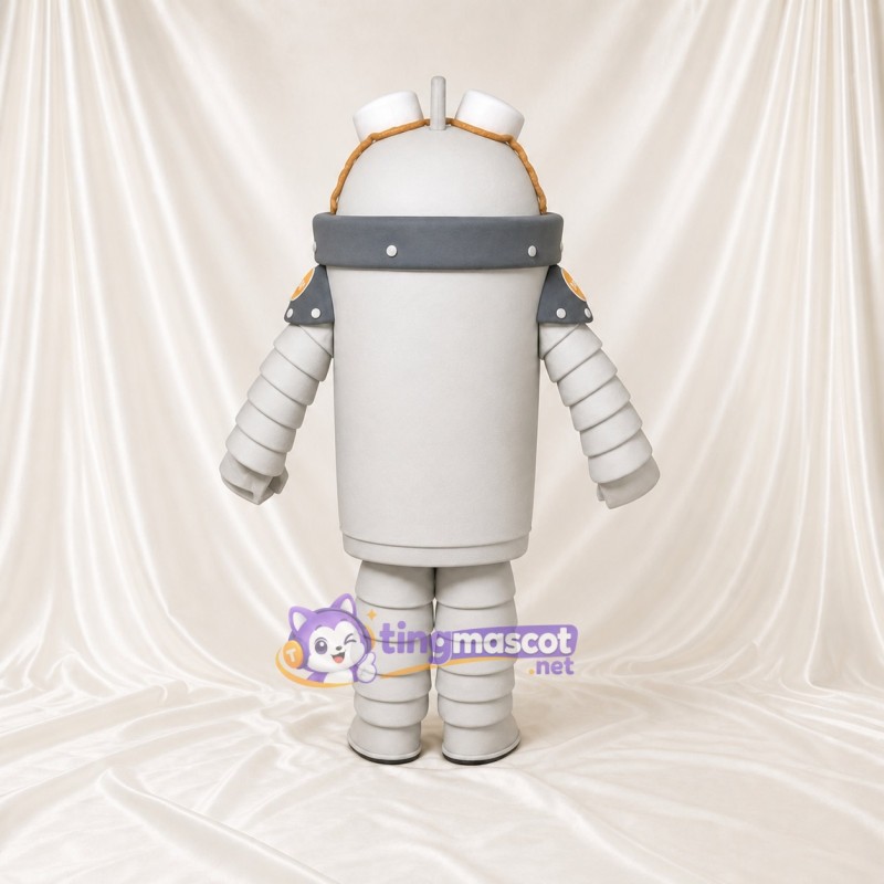 Silver Robot Mascot Costume Full Body for Adults School Events