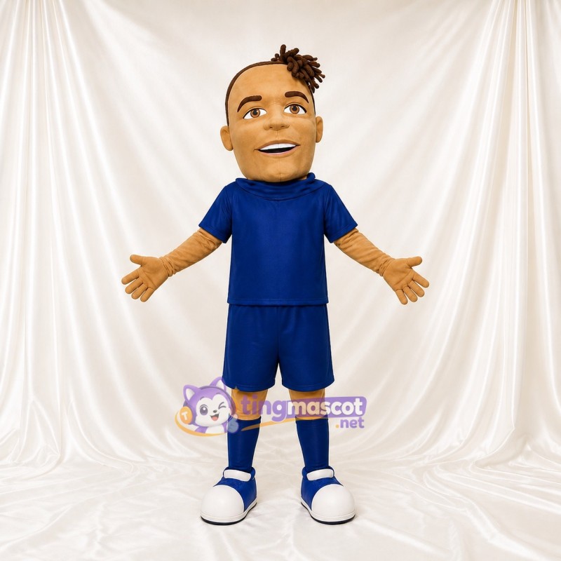 Athlète Bleu Costume de mascotte intégral pour adultes Événements sportifs