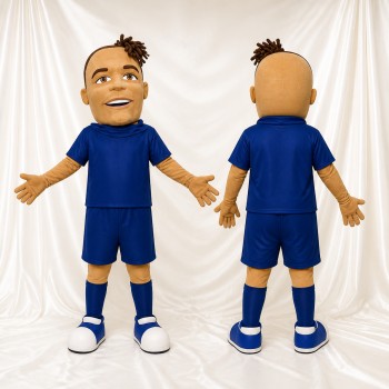 Athlète Bleu Costume de mascotte intégral pour adultes Événements sportifs