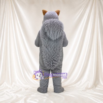 Gray Tan Belly Squirrel Mascot Costume Full Body for Adults Sports Events