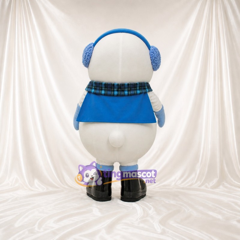 Bonhomme de Neige Écharpe et Cache oreilles Costume de mascotte intégral pour adultes Événements scolaires