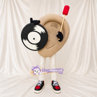Ear and Drum Mascot Costume Full Body for Adults Health Events
