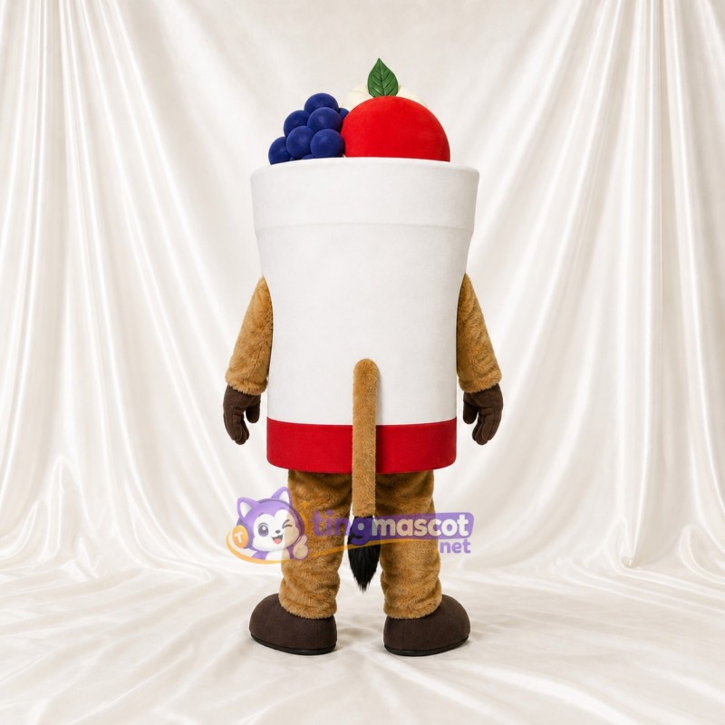 Yogurt Cup Mascot Costume Full Body for Adults Food Events