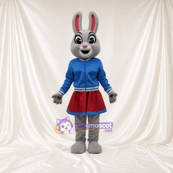 Rabbit Cheerleader Mascot Costume Full Body for Adults Sports Events