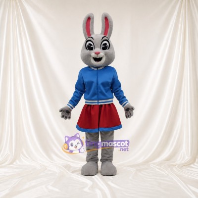 Rabbit Cheerleader Mascot Costume Full Body for Adults Sports Events