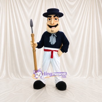 Gentilhomme colonial Costume de mascotte intégral pour adultes Musées
