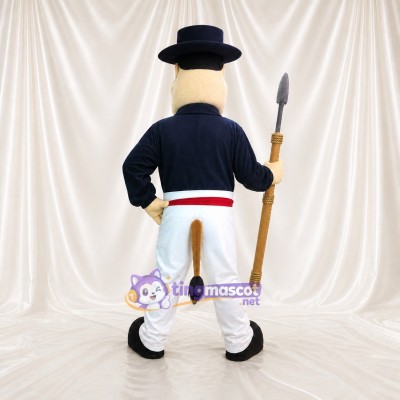 Colonial Gentleman Mascot Costume Full Body for Adults Museums