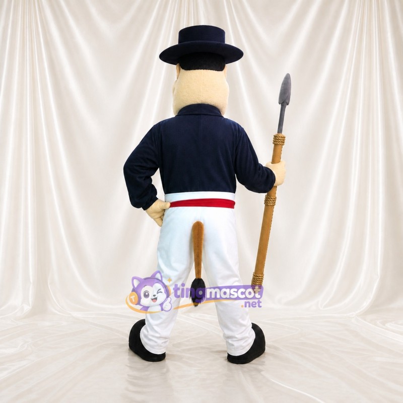 Colonial Gentleman Mascot Costume Full Body for Adults Museums