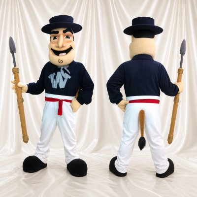 Colonial Gentleman Mascot Costume Full Body for Adults Museums