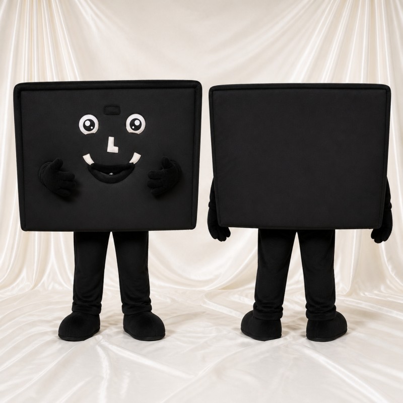 Square Character Mascot Costume Full Body for Adults Trade Shows