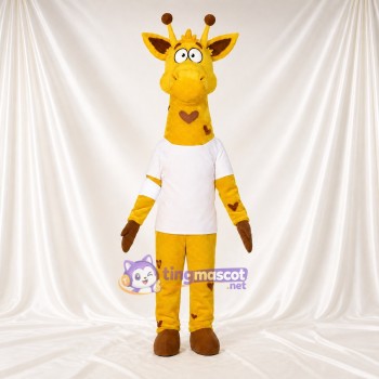 Yellow Giraffe Mascot Costume Full Body for Adults Zoos