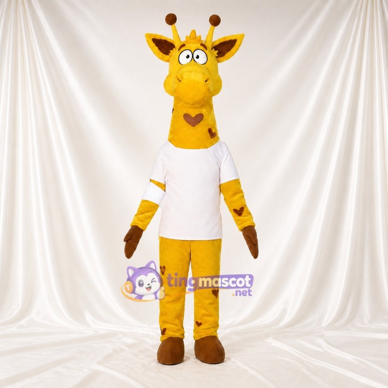 Yellow Giraffe Mascot Costume Full Body for Adults Zoos