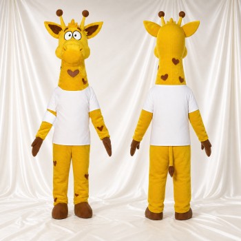 Yellow Giraffe Mascot Costume Full Body for Adults Zoos