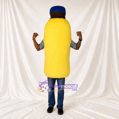 Yellow Bottle Mascot Costume Full Body for Adults Trade Shows