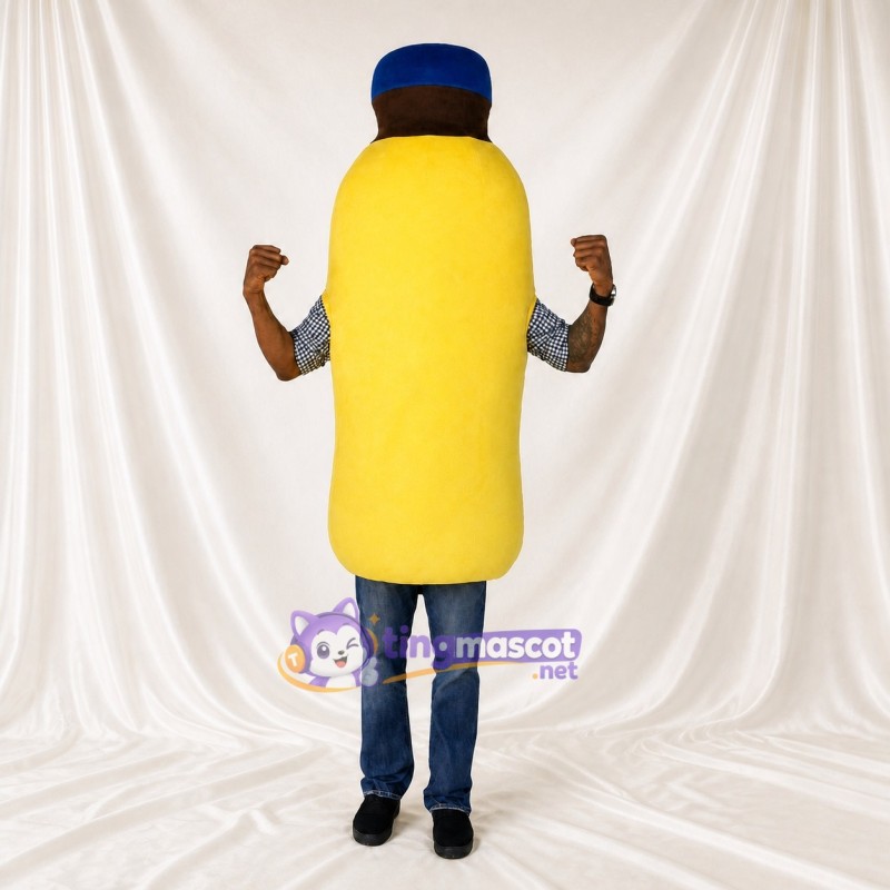 Yellow Bottle Mascot Costume Full Body for Adults Trade Shows
