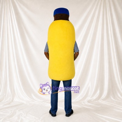 Yellow Bottle Mascot Costume Full Body for Adults Trade Shows