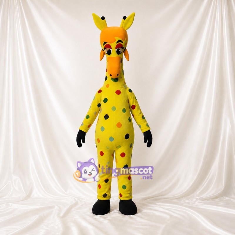 Bright Polka Giraffe Mascot Costume Full Body for Adults Zoos