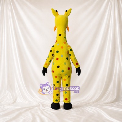 Bright Polka Giraffe Mascot Costume Full Body for Adults Zoos