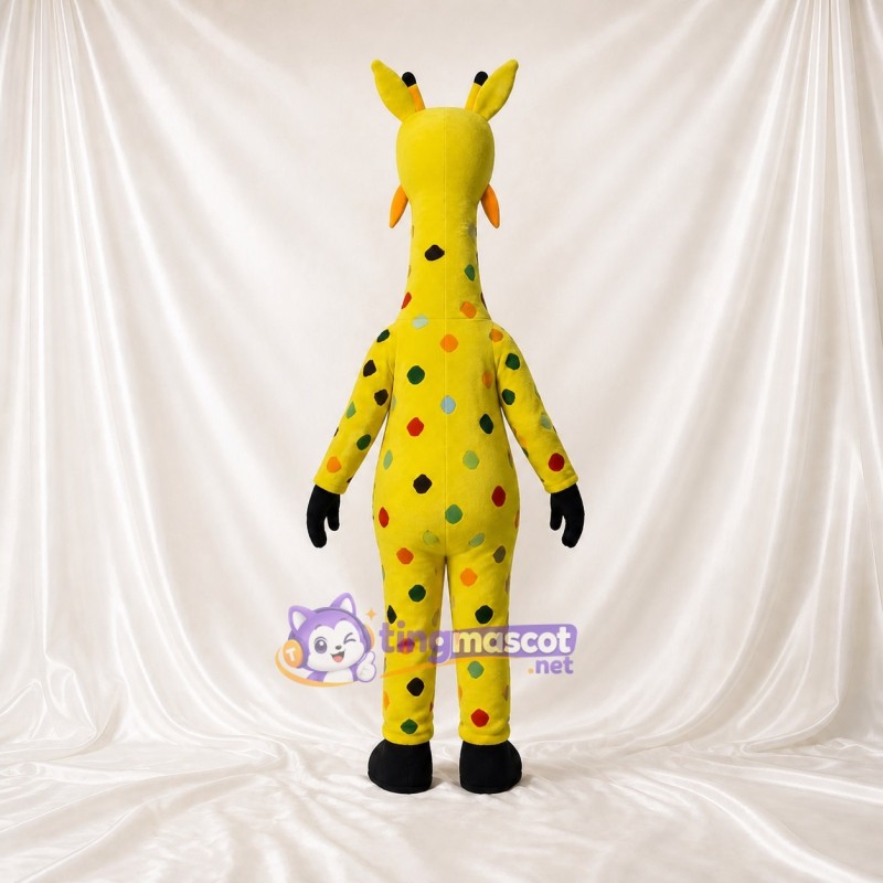 Bright Polka Giraffe Mascot Costume Full Body for Adults Zoos