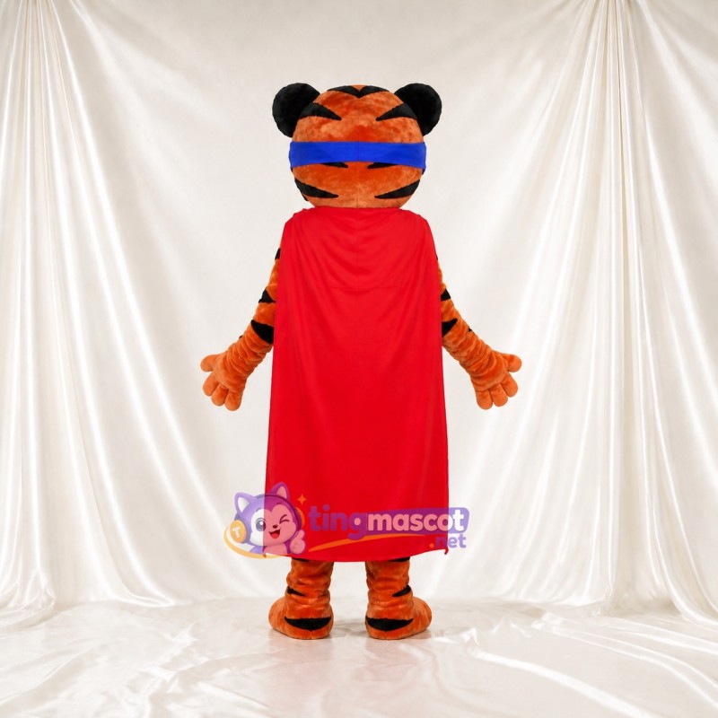 Tiger Hero Mascot Costume Full Body for Adults Charity Events