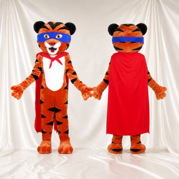 Tiger Hero Mascot Costume Full Body for Adults Charity Events
